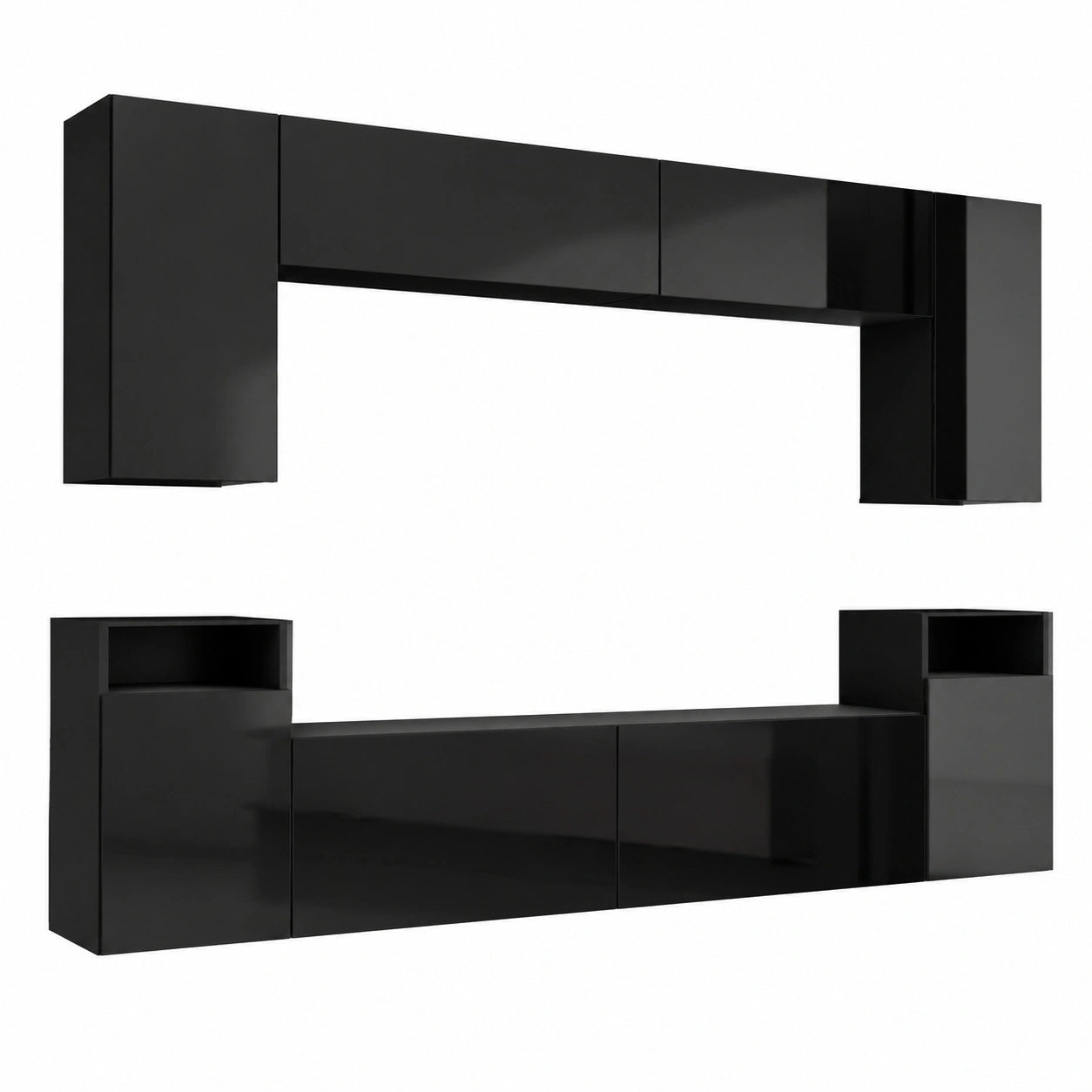 meuble-tv-suspendu-240cm-avec-4-portes-finition-noir-brillant-jlhis11361tn