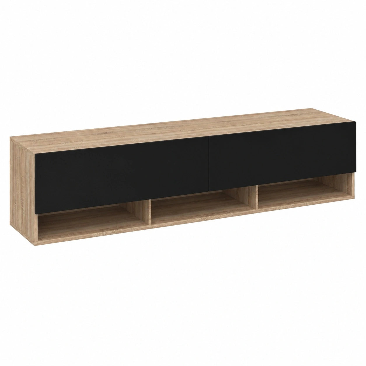 meuble-tv-suspendu-180-cm-avec-etagere-bois-et-noir-beneg11300or