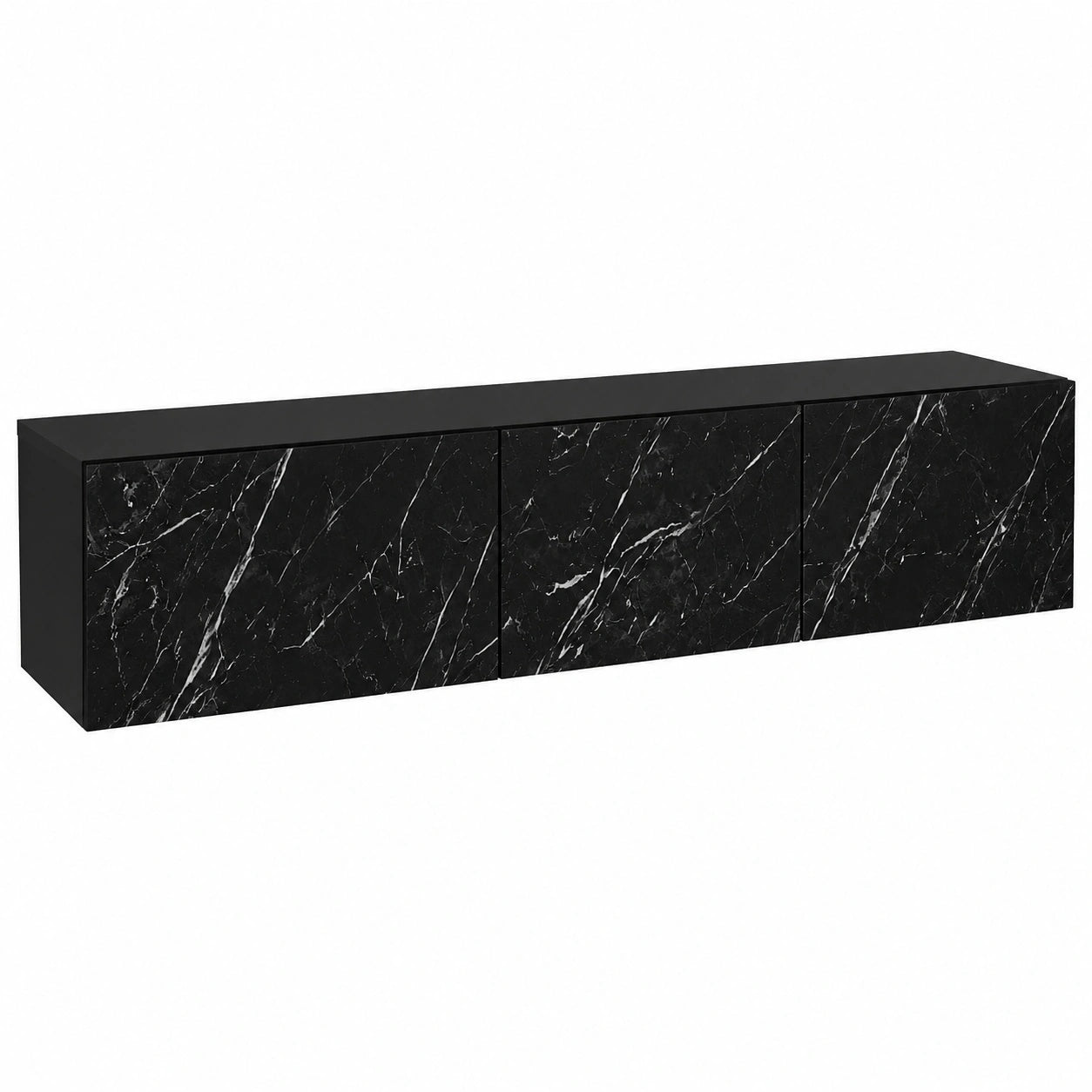 meuble-tv-suspendu-3-portes-effet-marbre-noir-ikeol11310ay