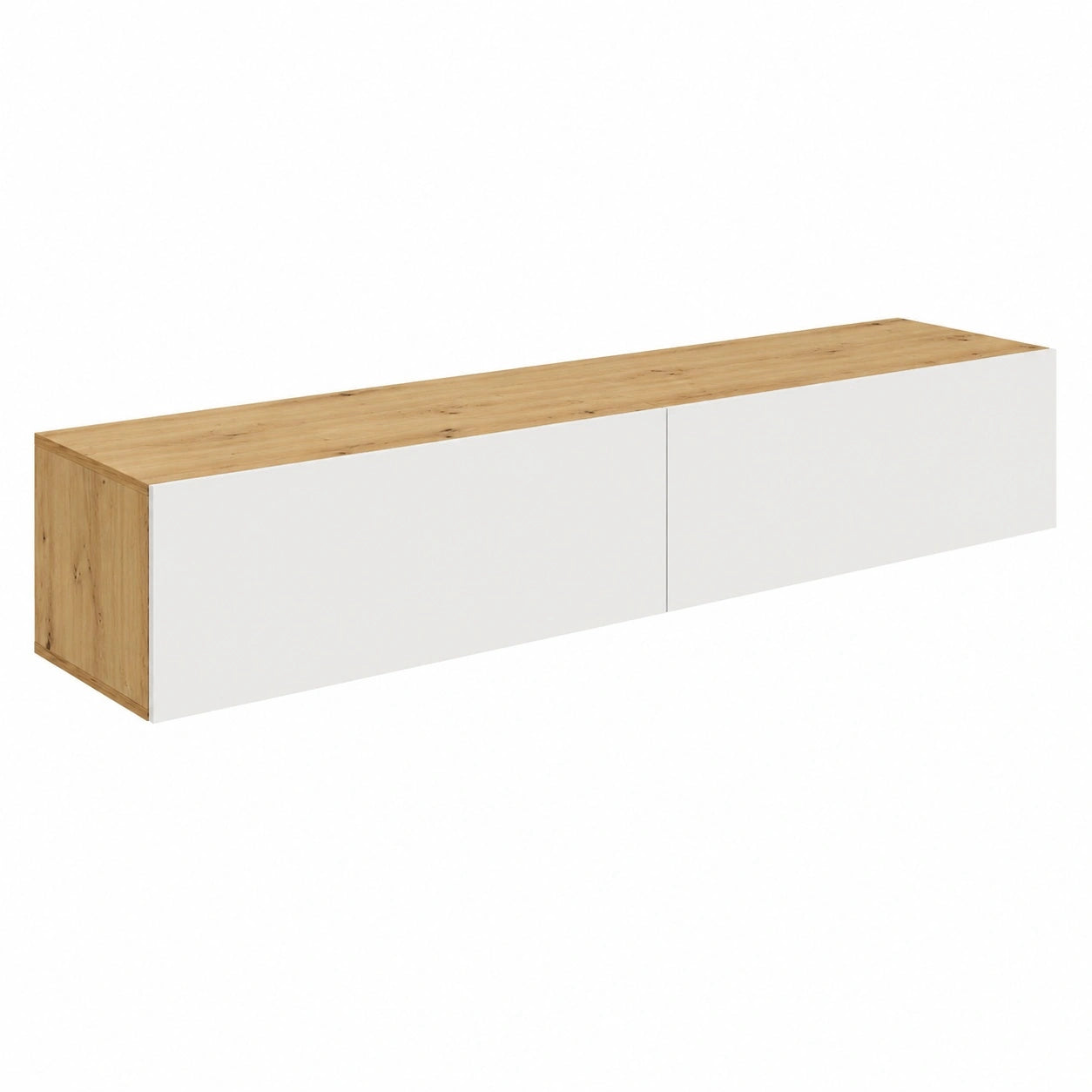 meuble-tv-suspendu-avec-portes-chene-et-blanc-brillant-180-cm-cgtod11307mx