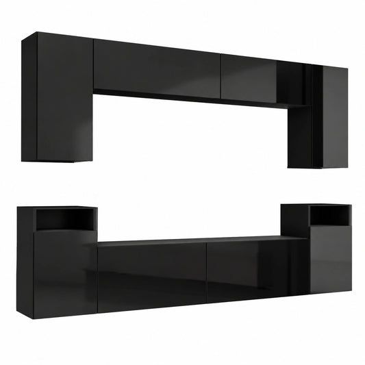 meuble-tv-suspendu-240cm-avec-4-portes-finition-noir-brillant-jlhis11361tn