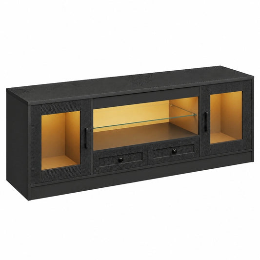 meuble-tv-noir-avec-tiroirs-et-etagere-en-verre-reglable-osoeq11404um