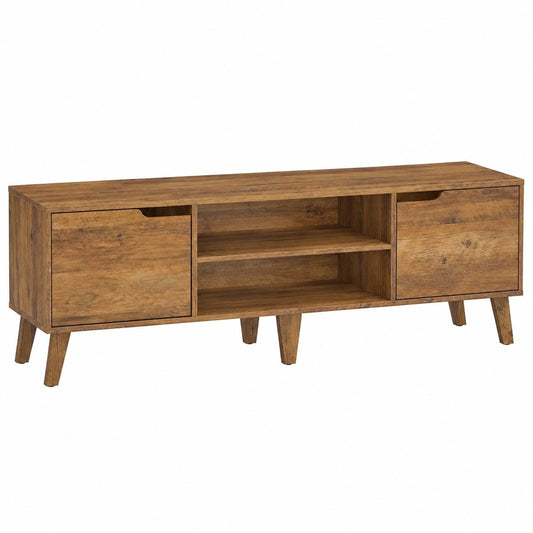 meuble-tv-avec-etagere-reglable-pour-television-jusqu-a-65-pouces-style-transitionnel-marron-miel-zgpat11391jd